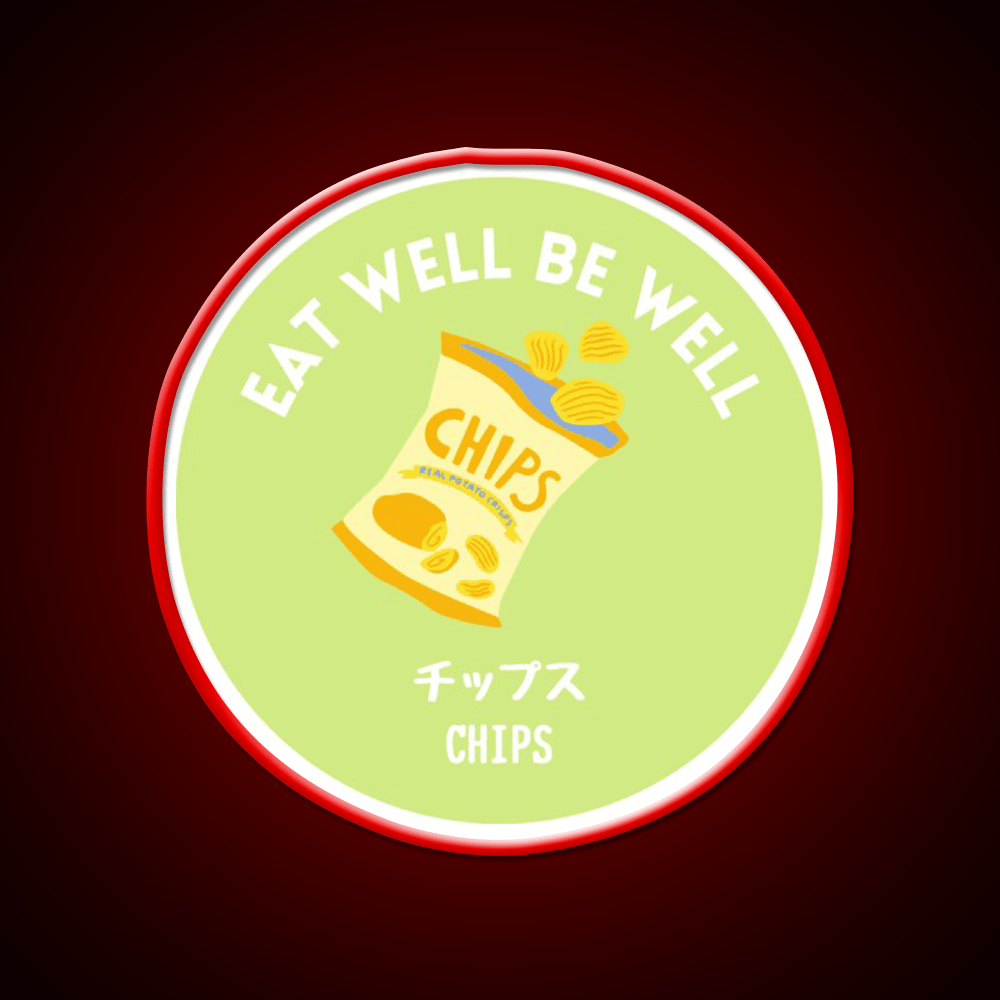 Green Chips Crisp Japanese Junk Food Snack Food Led Neon Sign Rgb Color - Shineneon