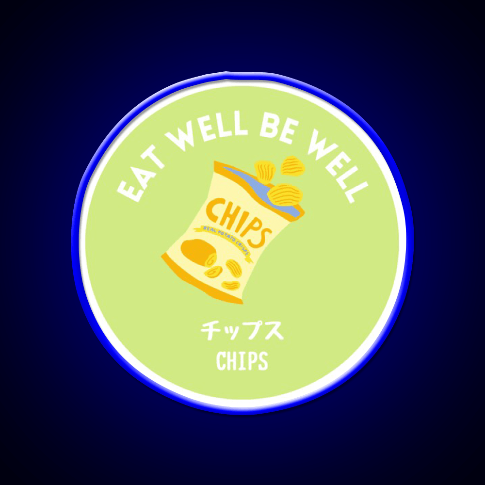 Green Chips Crisp Japanese Junk Food Snack Food Led Neon Sign Rgb Color - Shineneon