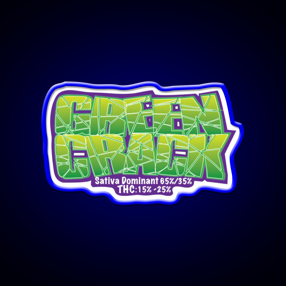 Green Crack Strain Art Hemp Inspired Green Leaf Led Neon Sign Rgb Color - Shineneon