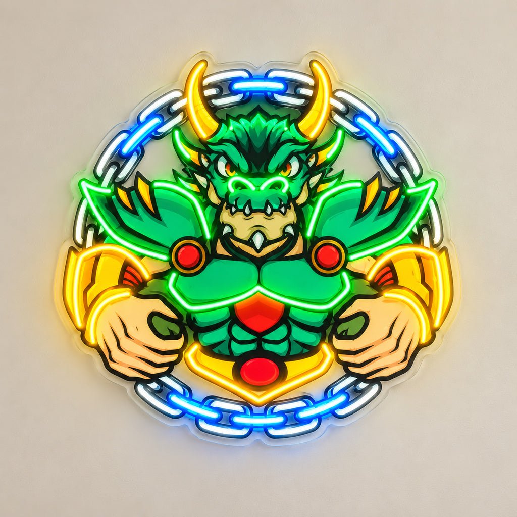 Green Dragon Mascot LED Neon Sign - Shineneon