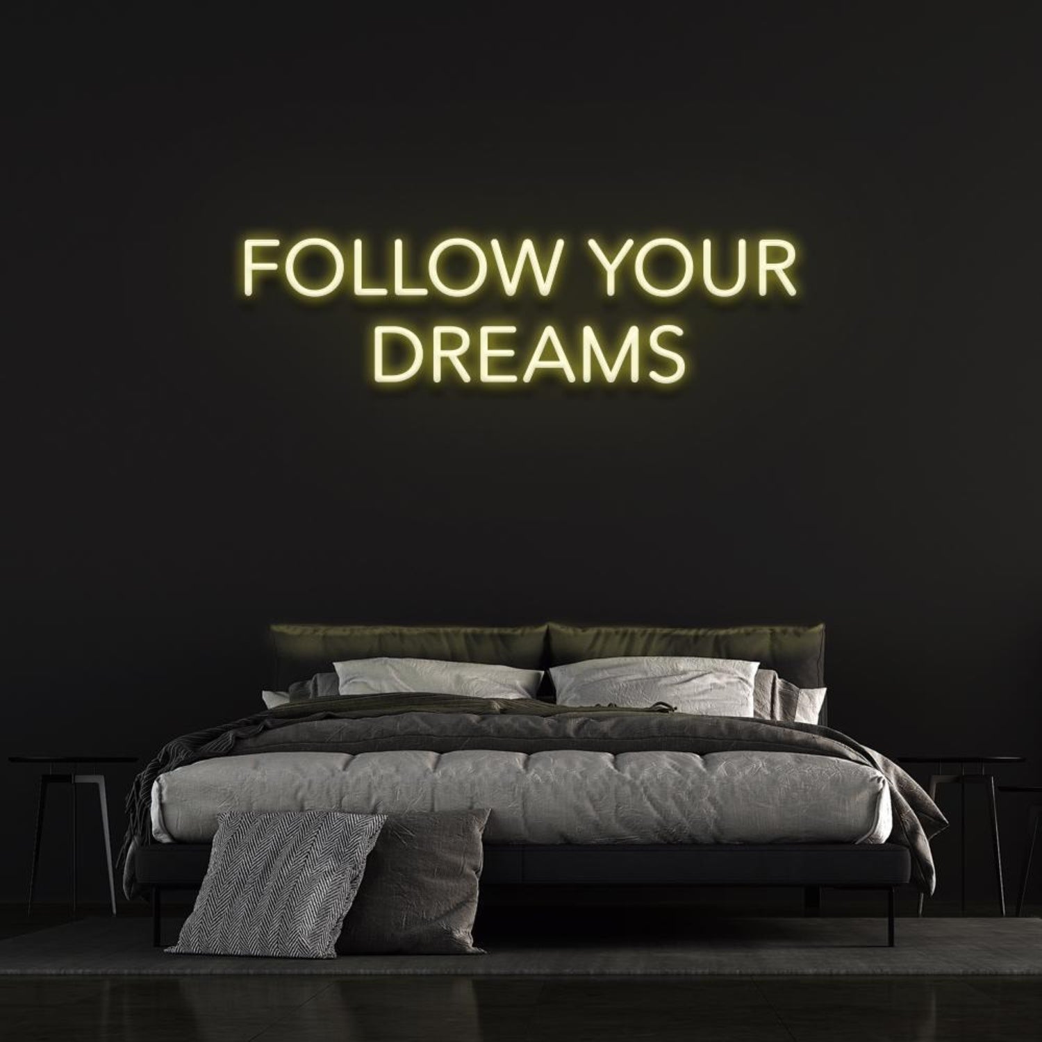 Green Follow Your Dreams Led Neon Sign For Bedroom Decor | Shineneon