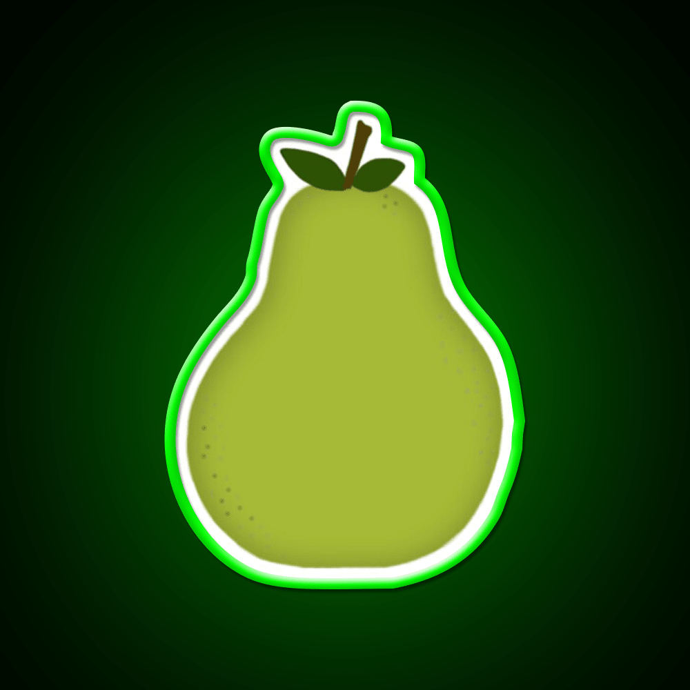 Green Genovian Pear Snack Food Led Neon Sign Rgb Color - Shineneon