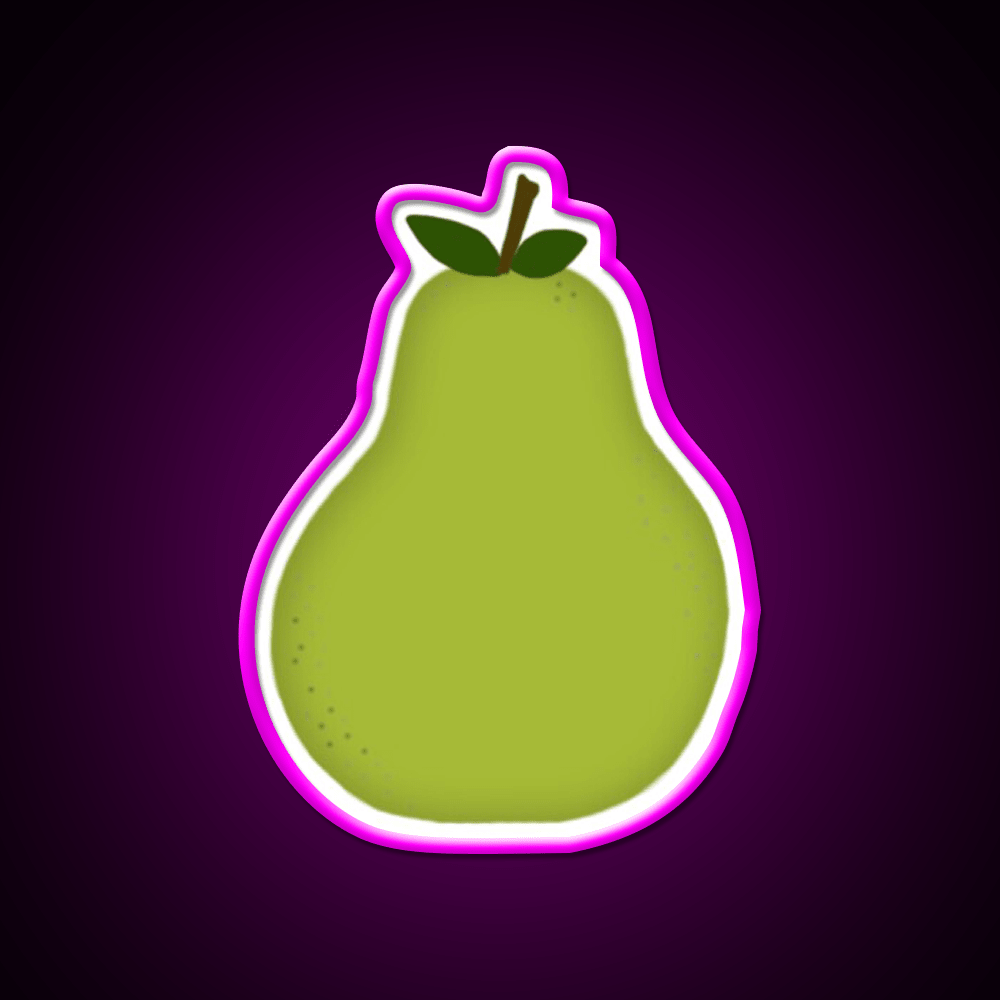 Green Genovian Pear Snack Food Led Neon Sign Rgb Color - Shineneon