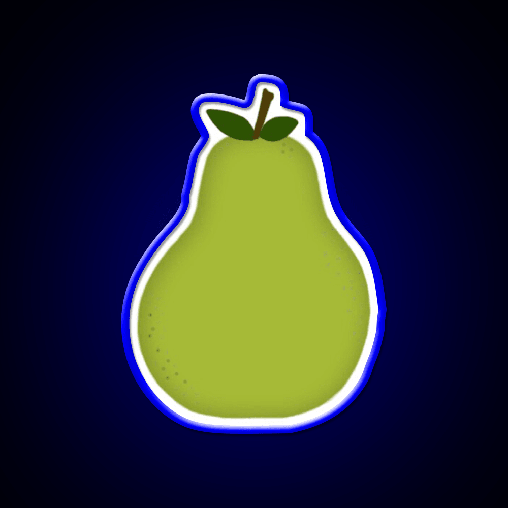 Green Genovian Pear Snack Food Led Neon Sign Rgb Color - Shineneon