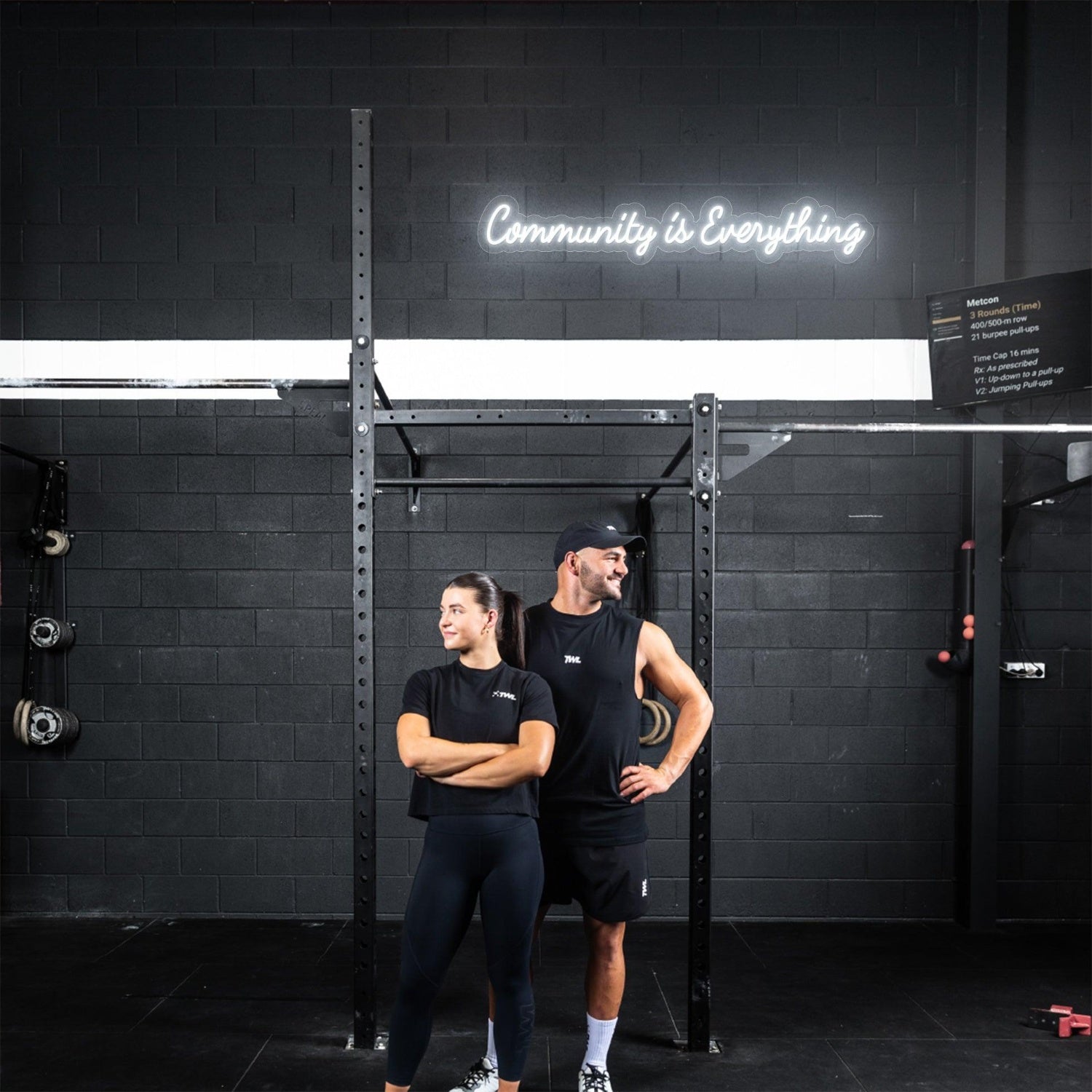 Green Handwritten Community Is Everything Led Neon Sign For Gym Wall Art | Shineneon