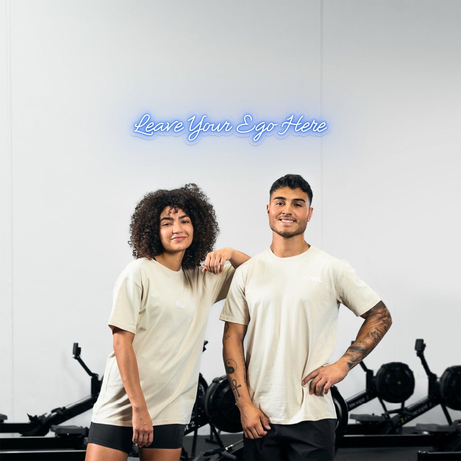 Green Handwritten Leave Your Ego Here Led Neon Sign Gym Decor | Shineneon