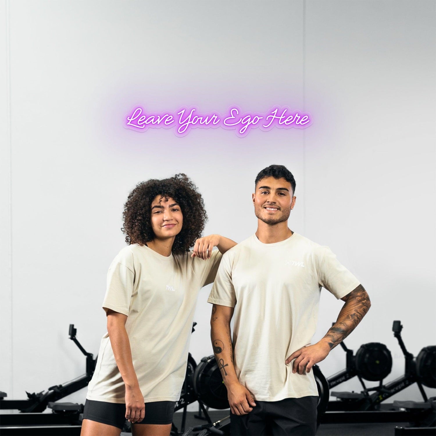 Green Handwritten Leave Your Ego Here Led Neon Sign Gym Decor | Shineneon