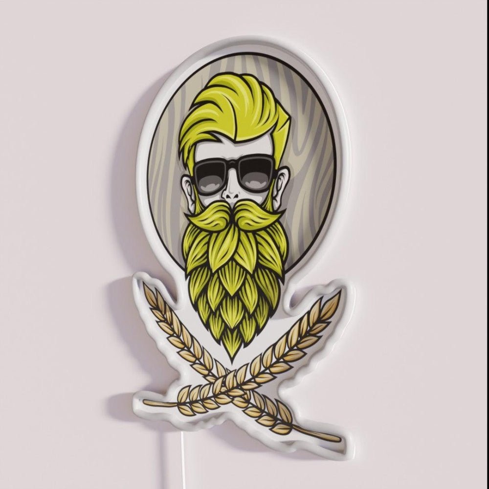 Green Hops Beard Beer Style Hops Fashion Rgb Led Neon Sign - Shineneon