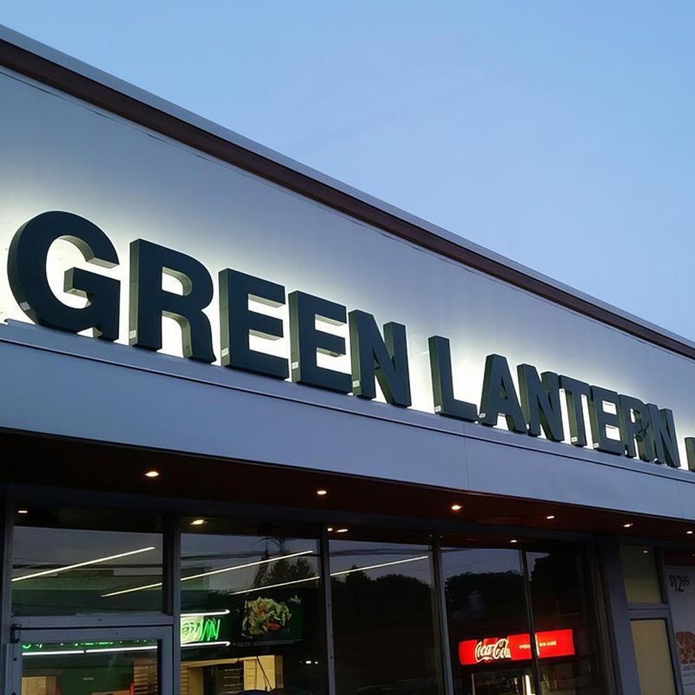 Green Lantern 3D Backlit Letters Business Metal Led Sign - Shineneon