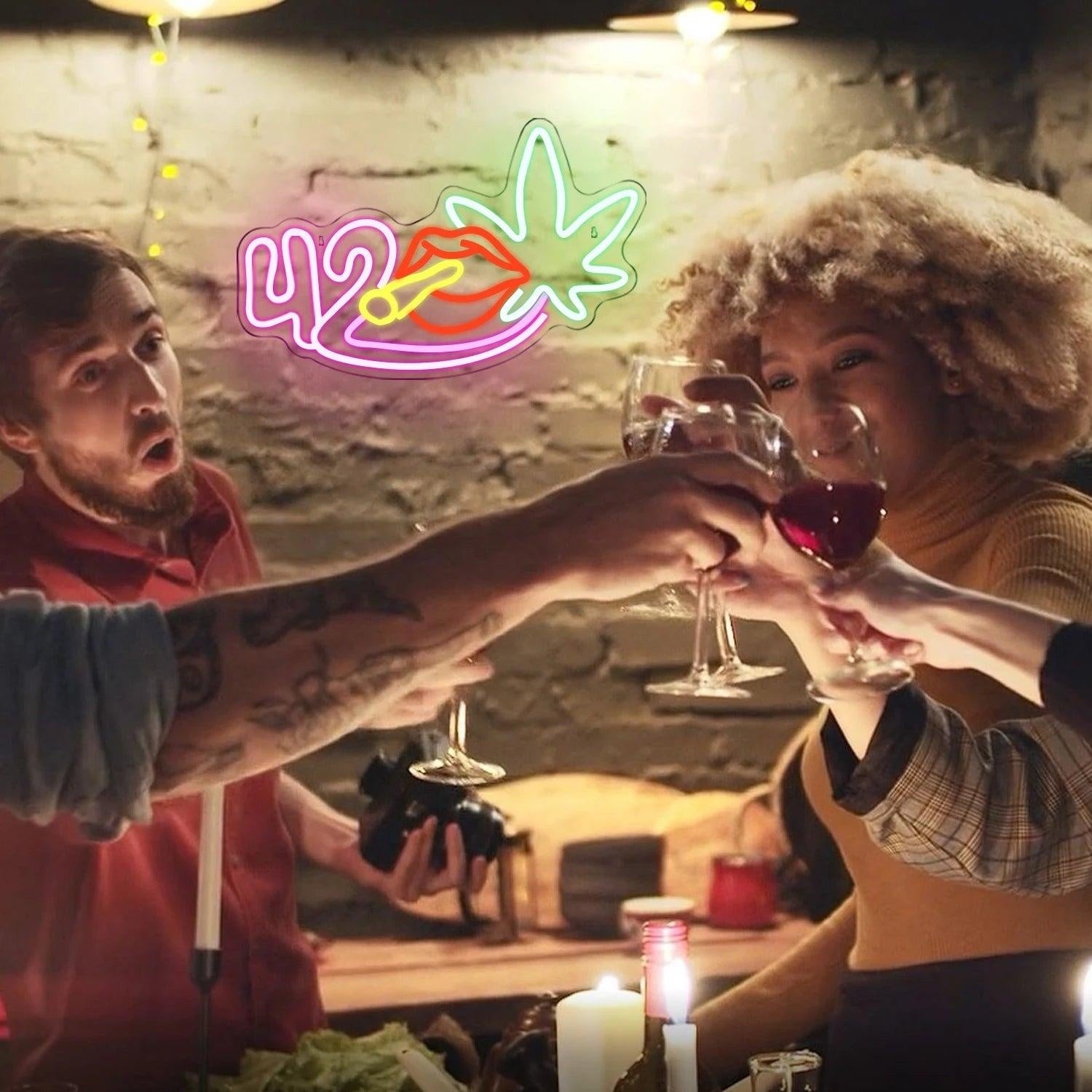 Green Leaf Heart Skull Red Purple Led Neon Sign For Indoor Gothic Decor - Shineneon