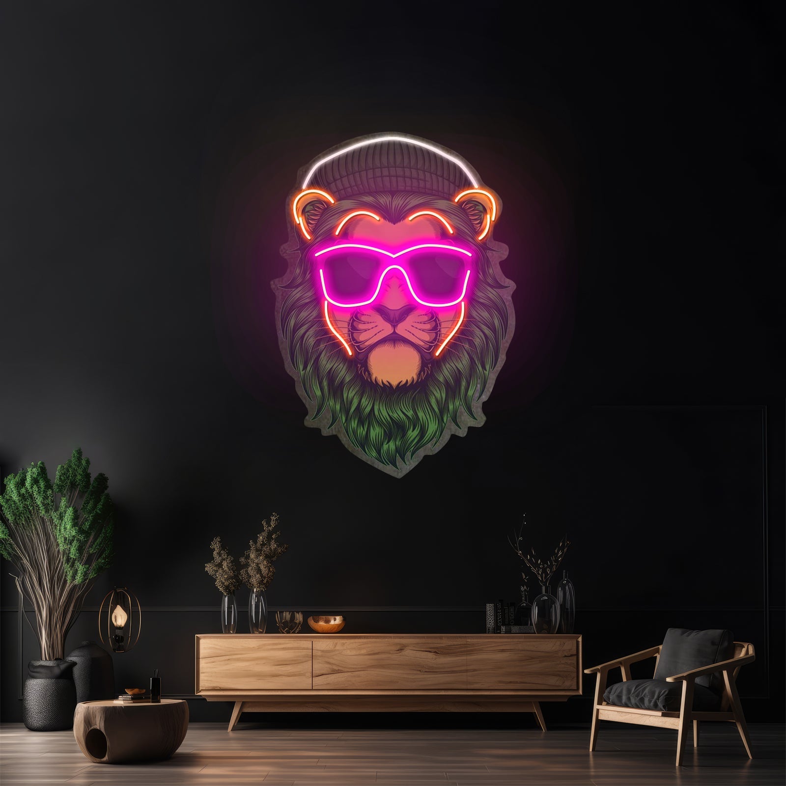 Green Lion Led Neon Sign Light Custom Led Signs - Shineneon