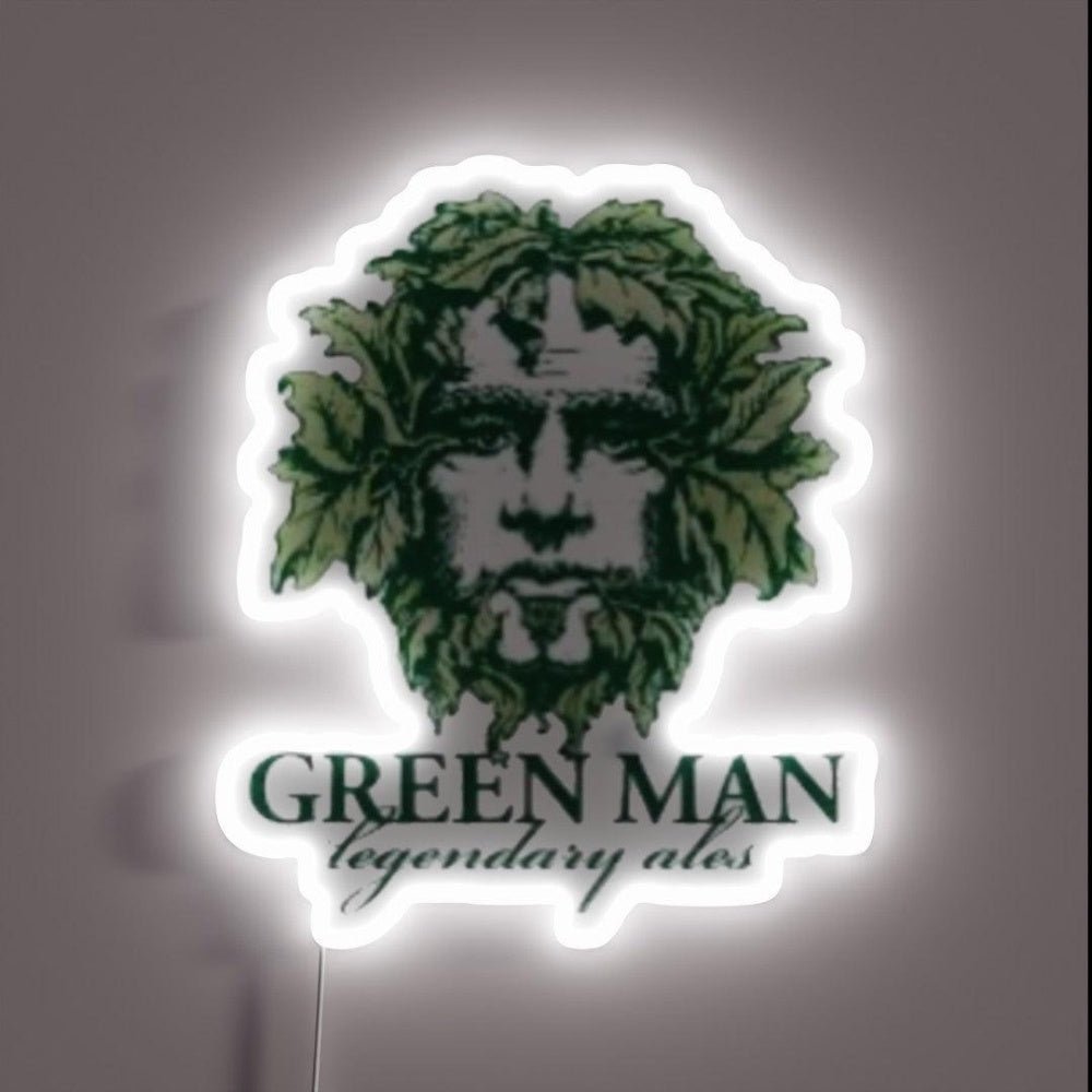 Green Man Legendary Ales Asheville Nc Tri Blend Rgb Led Neon Sign - Shineneon