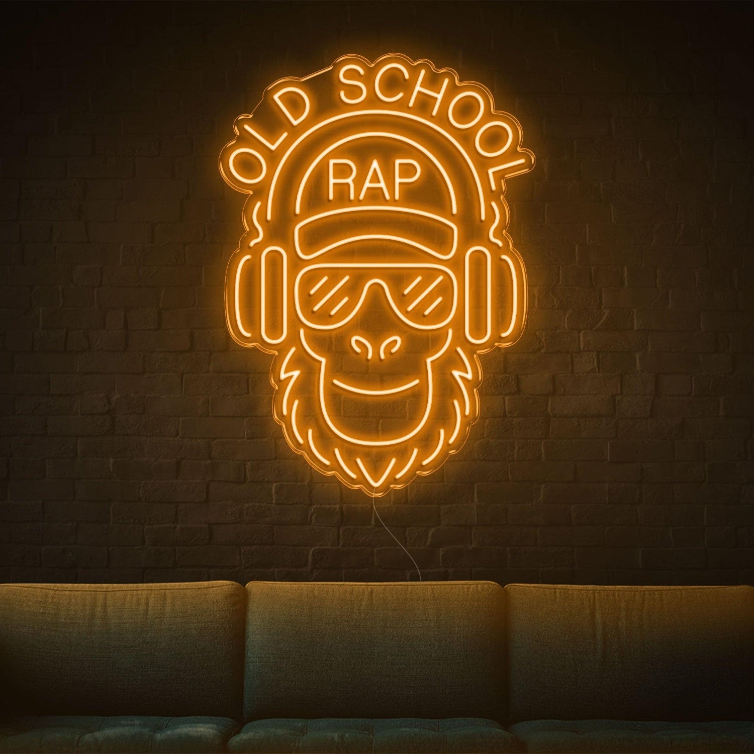 Green Monkey Old School Rap Led Neon Sign For Hip-Hop Room | Shineneon