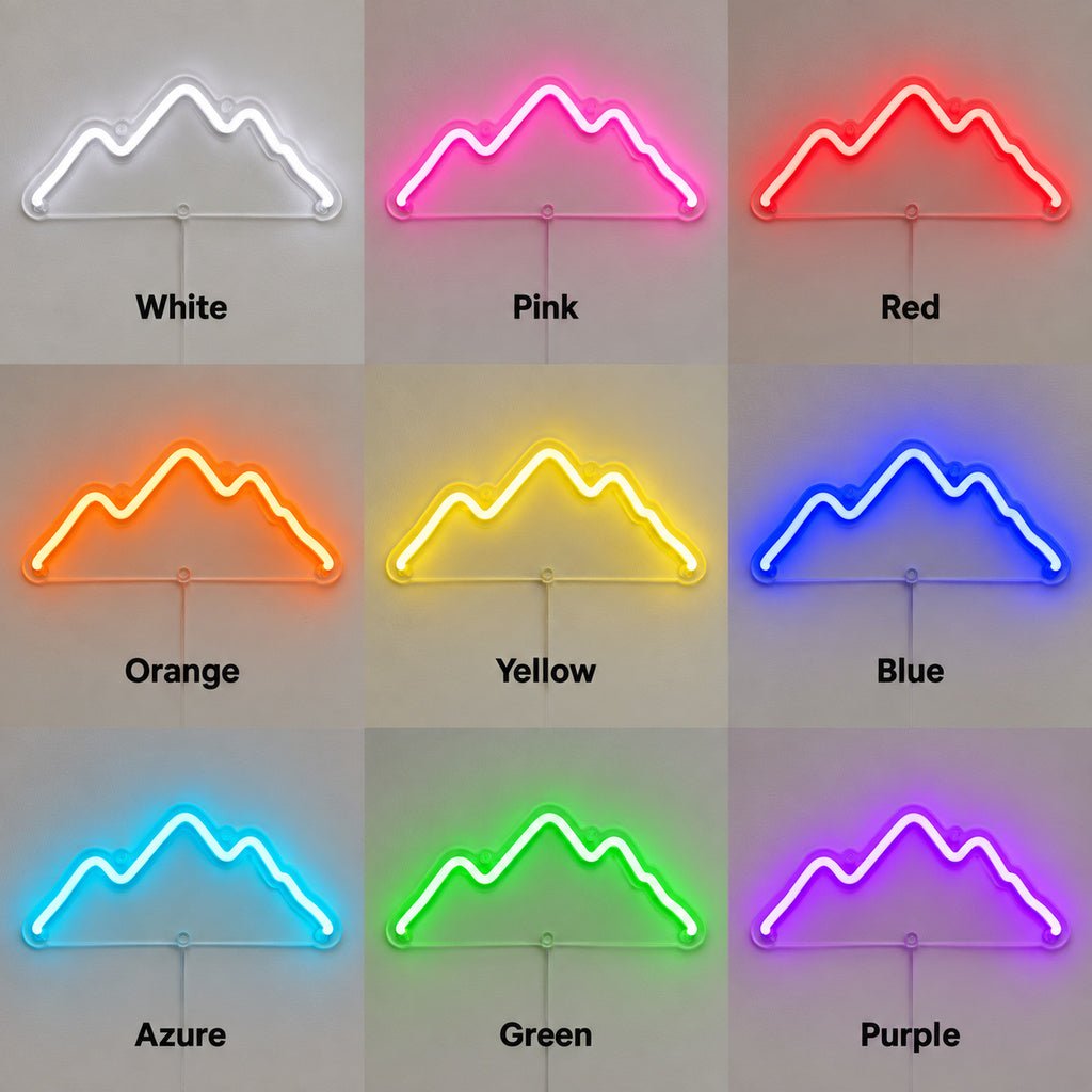 Green Mountain Outline LED Neon Sign - Shineneon