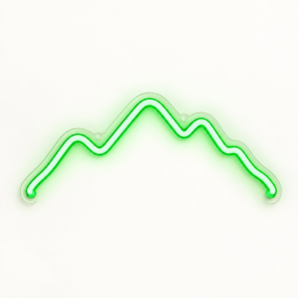 Green Mountain Outline LED Neon Sign - Shineneon
