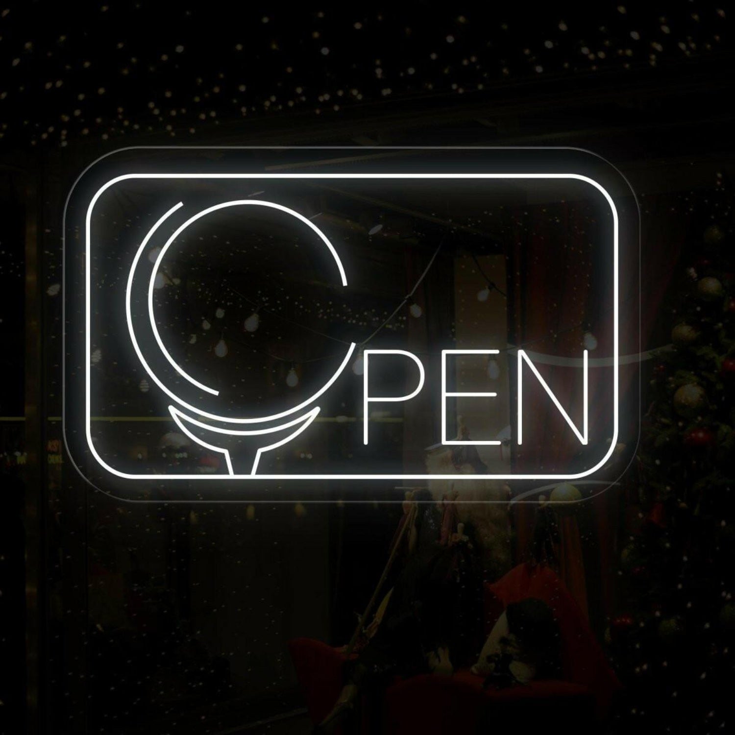 Green Open Cup Led Neon Sign For Barber Shop Decor | Shineneon