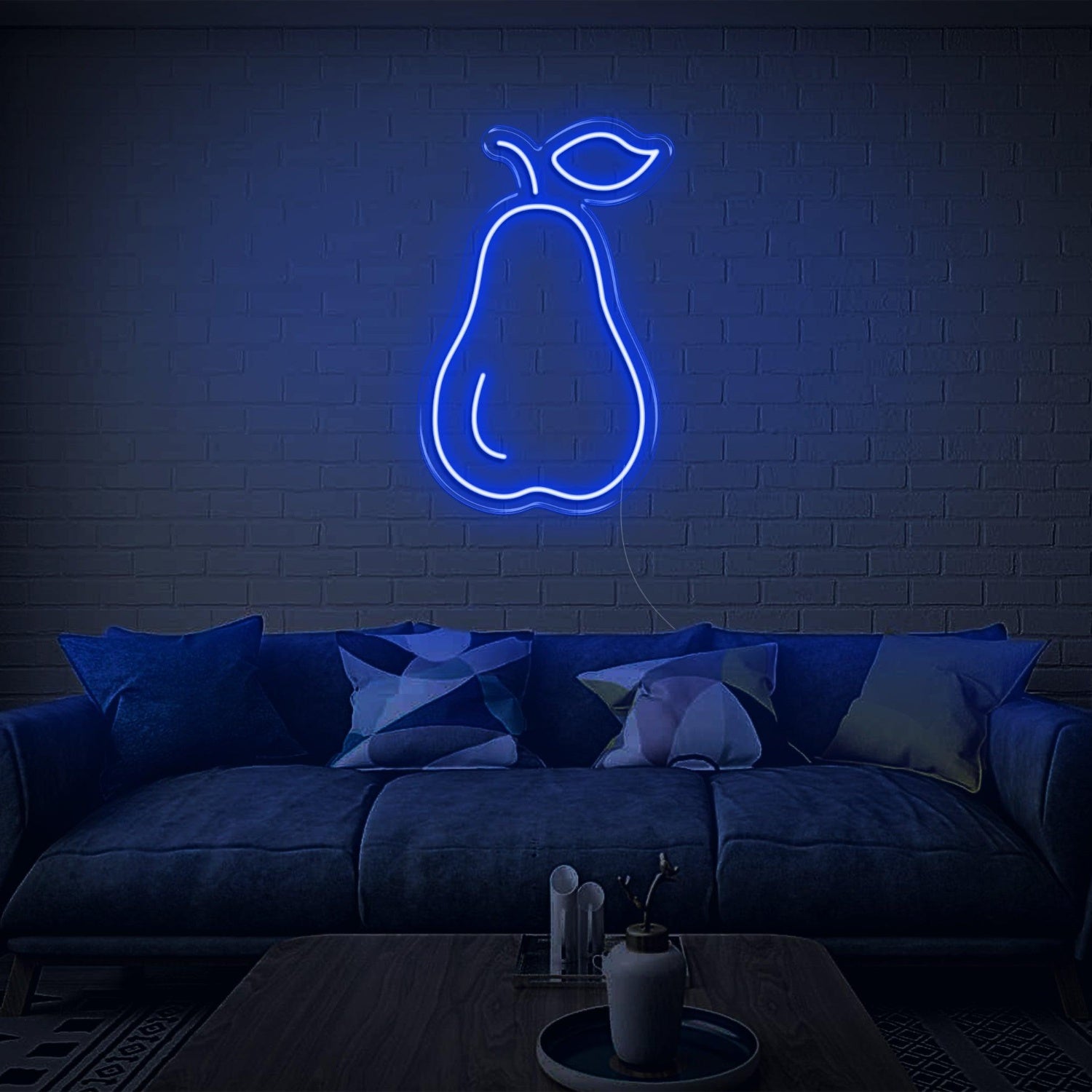 Green Pear-Shaped Led Neon Sign For Modern Living Room Decor | Shineneon
