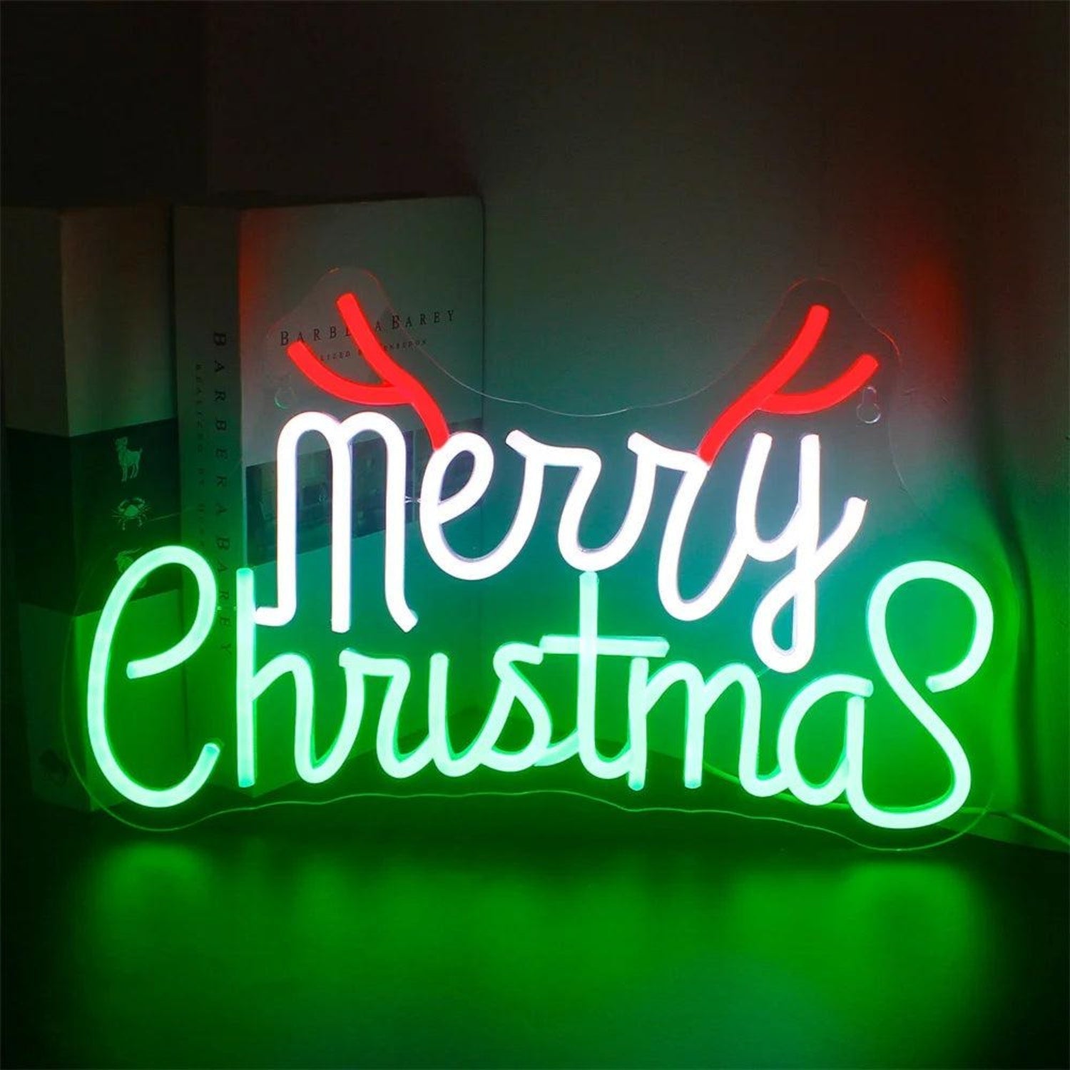 Green Red Merry Christmas Affortable LED Neon Sign - Shineneon