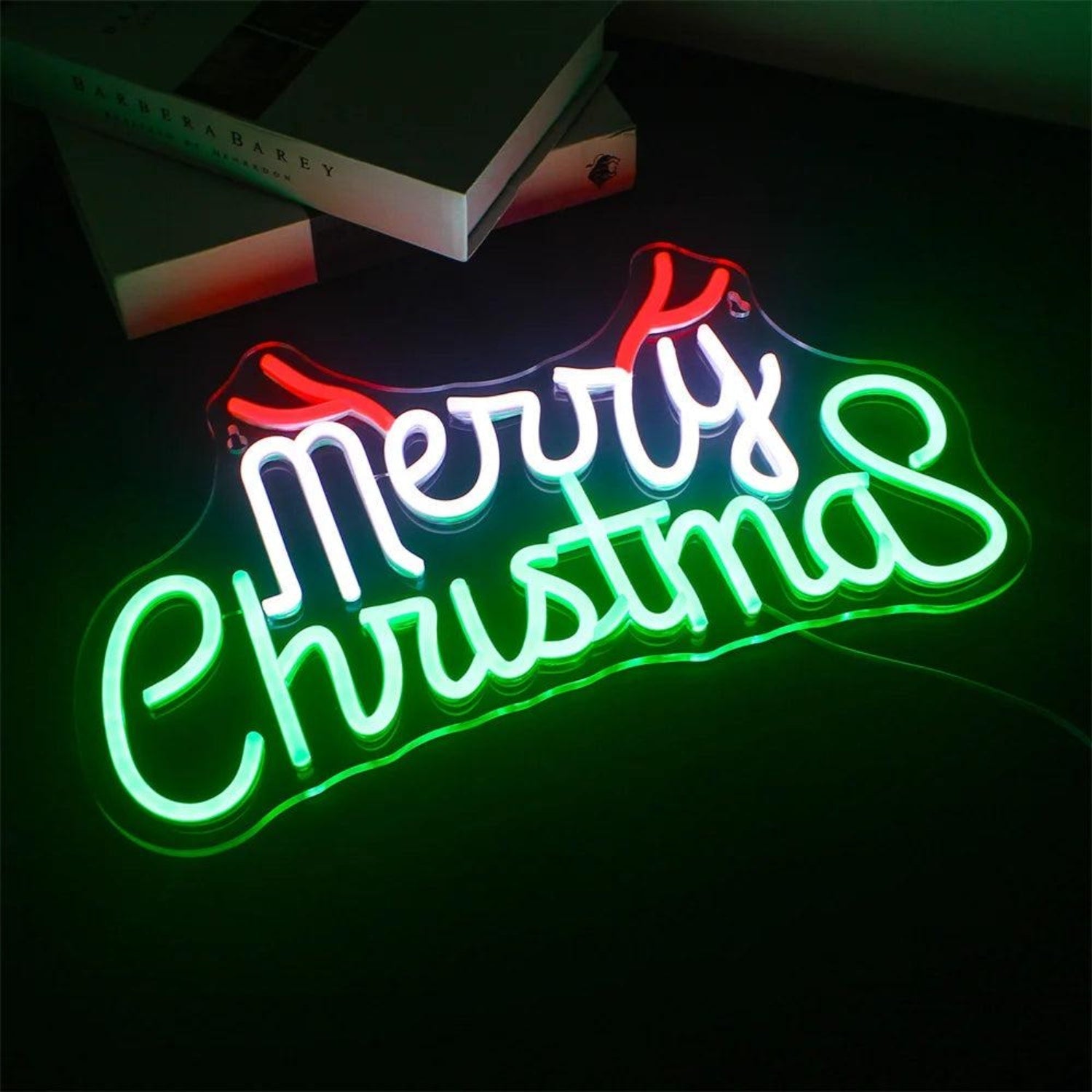 Green Red Merry Christmas Affortable LED Neon Sign - Shineneon