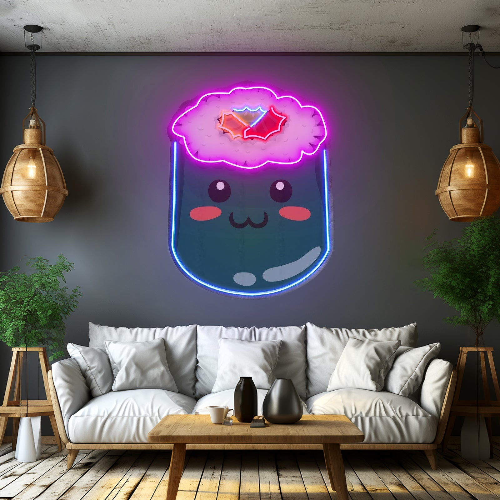 Green Sushi Custom Led Signs Artwork For Sale - Shineneon