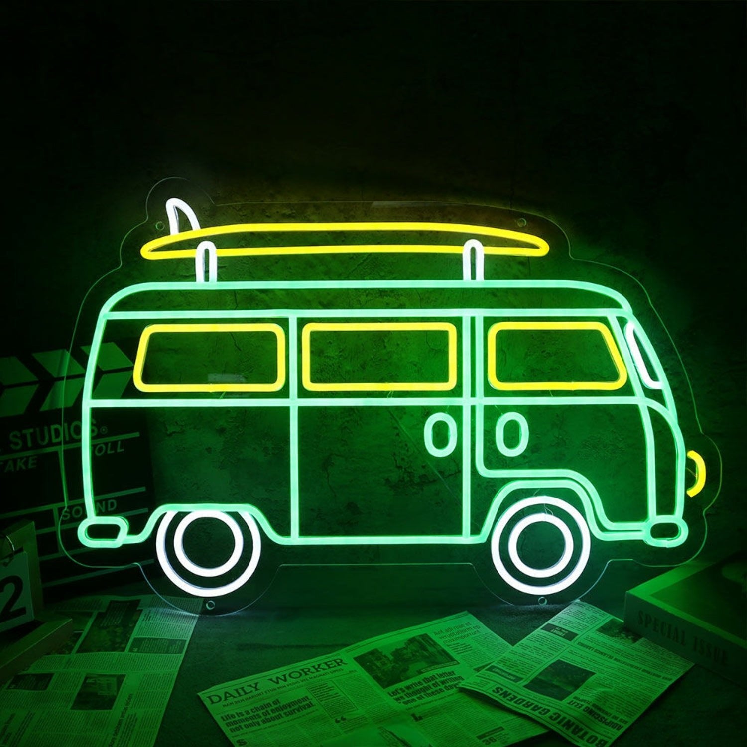 Green Van Neon Led Sign - Shineneon