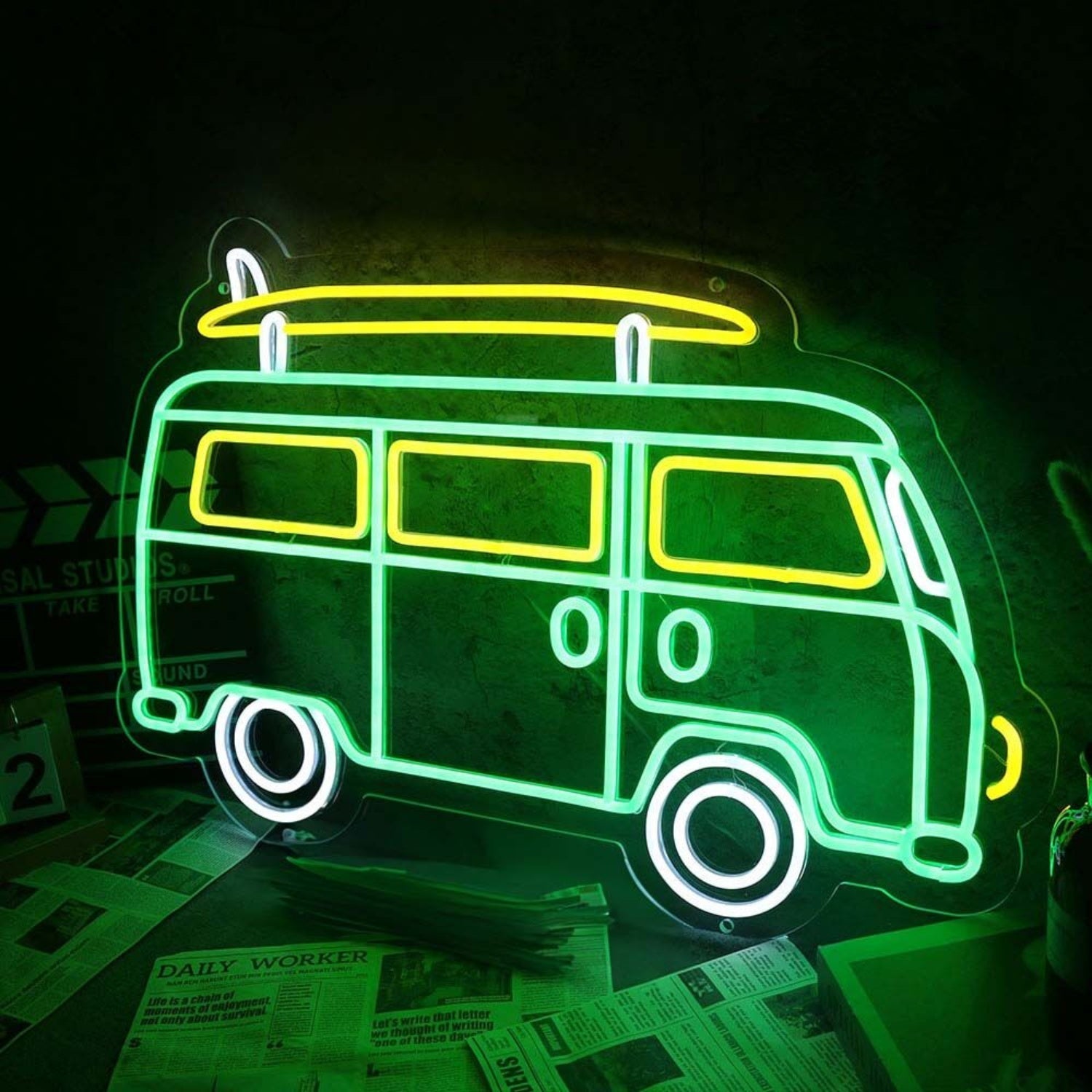 Green Van Neon Led Sign - Shineneon