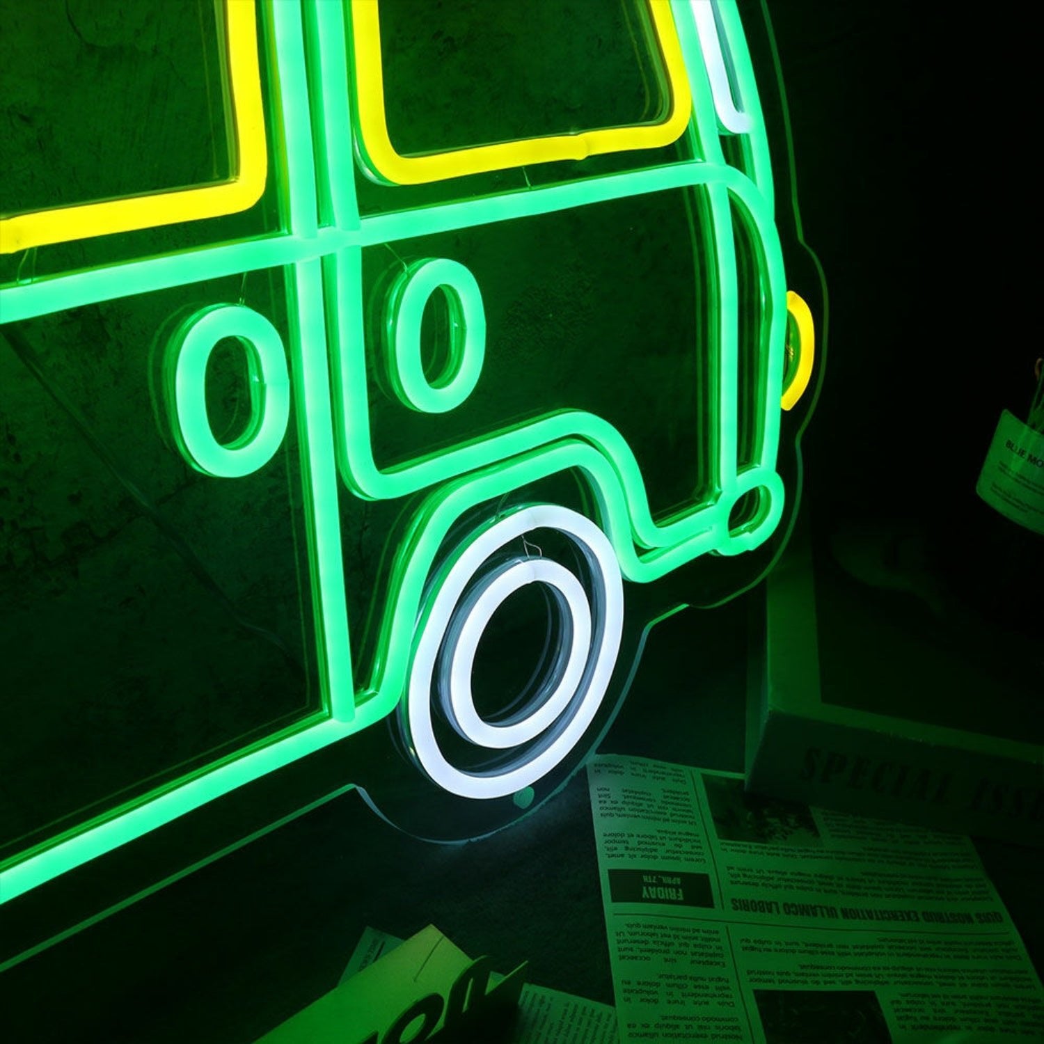 Green Van Neon Led Sign - Shineneon