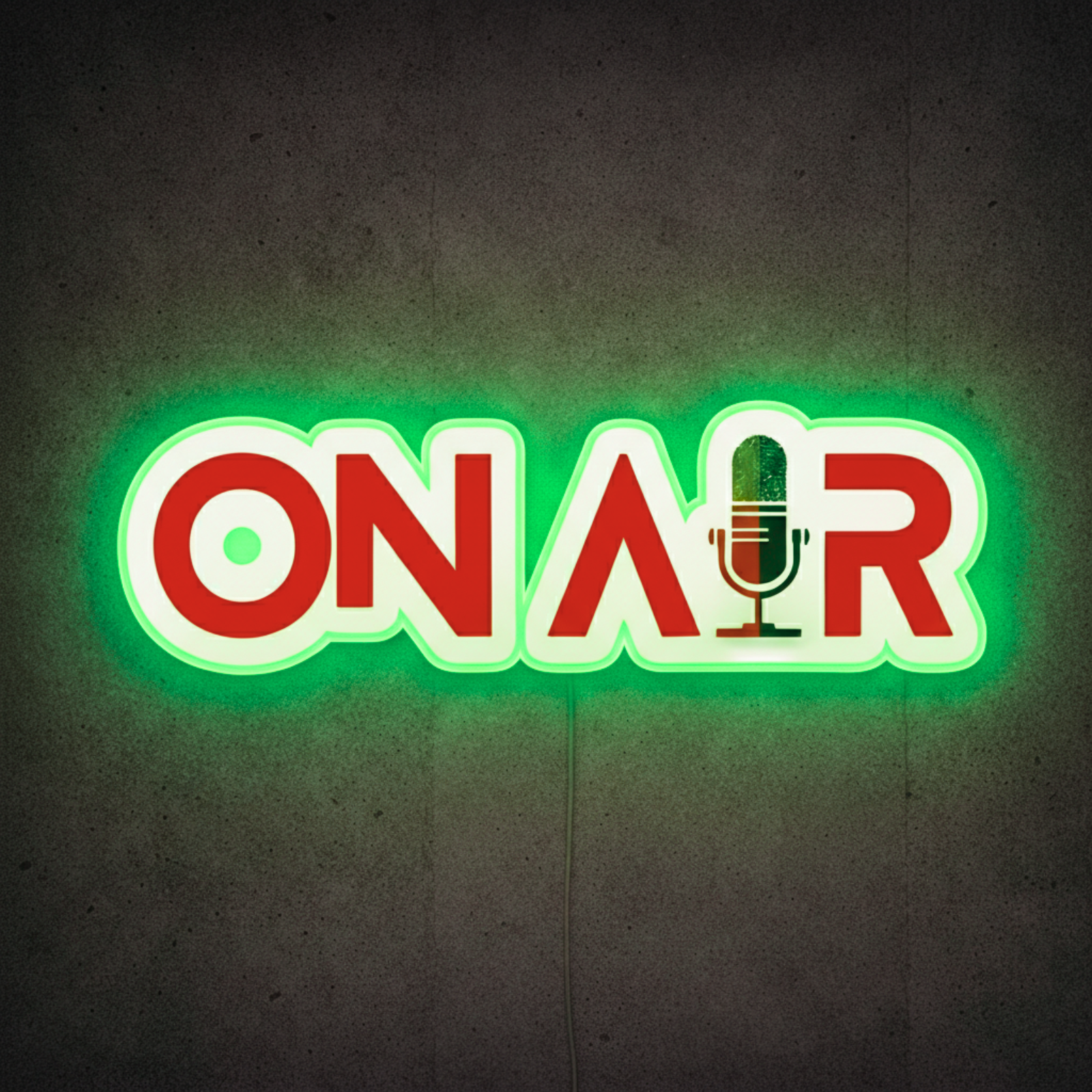 ShineNeon™ Red ON AIR LED Neon Sign - Podcast Room Wall Decor (USB Powered)