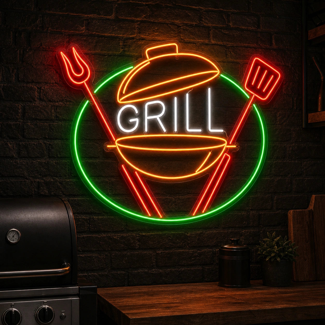 Grill Kettle Tools LED Neon Sign high-converting product image