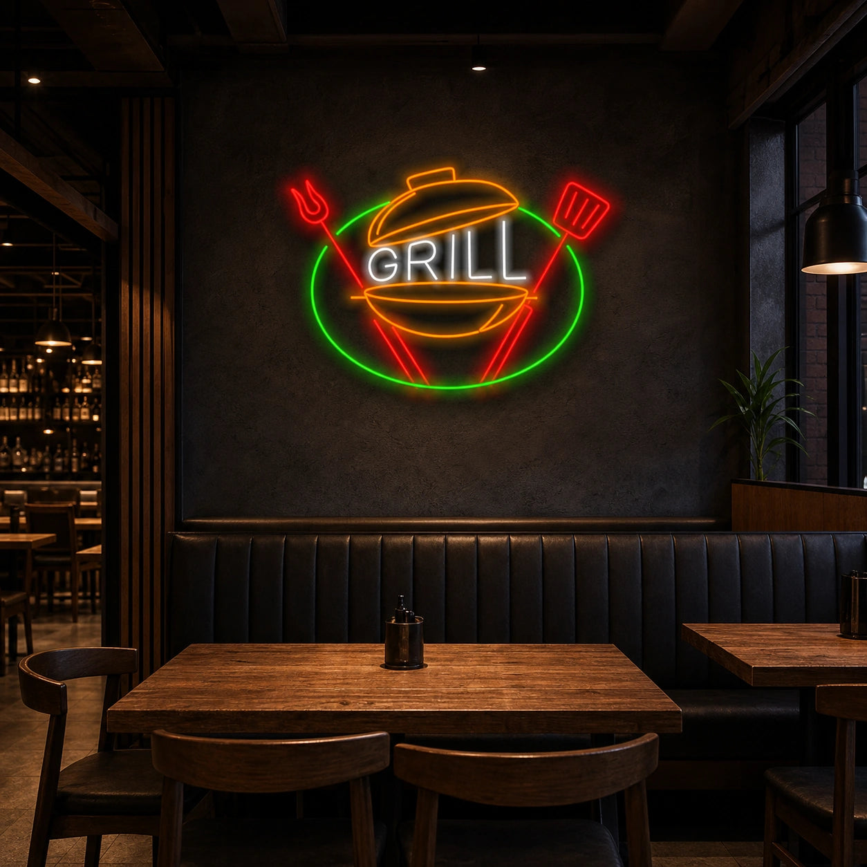 Grill Kettle Tools LED Neon Sign Home Garage Wall Decoration real lifestyle scene