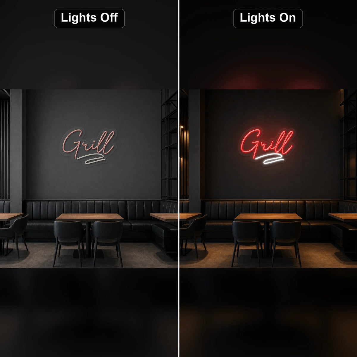 Grill Script LED Neon Sign Garage Neon Sign - Shineneon