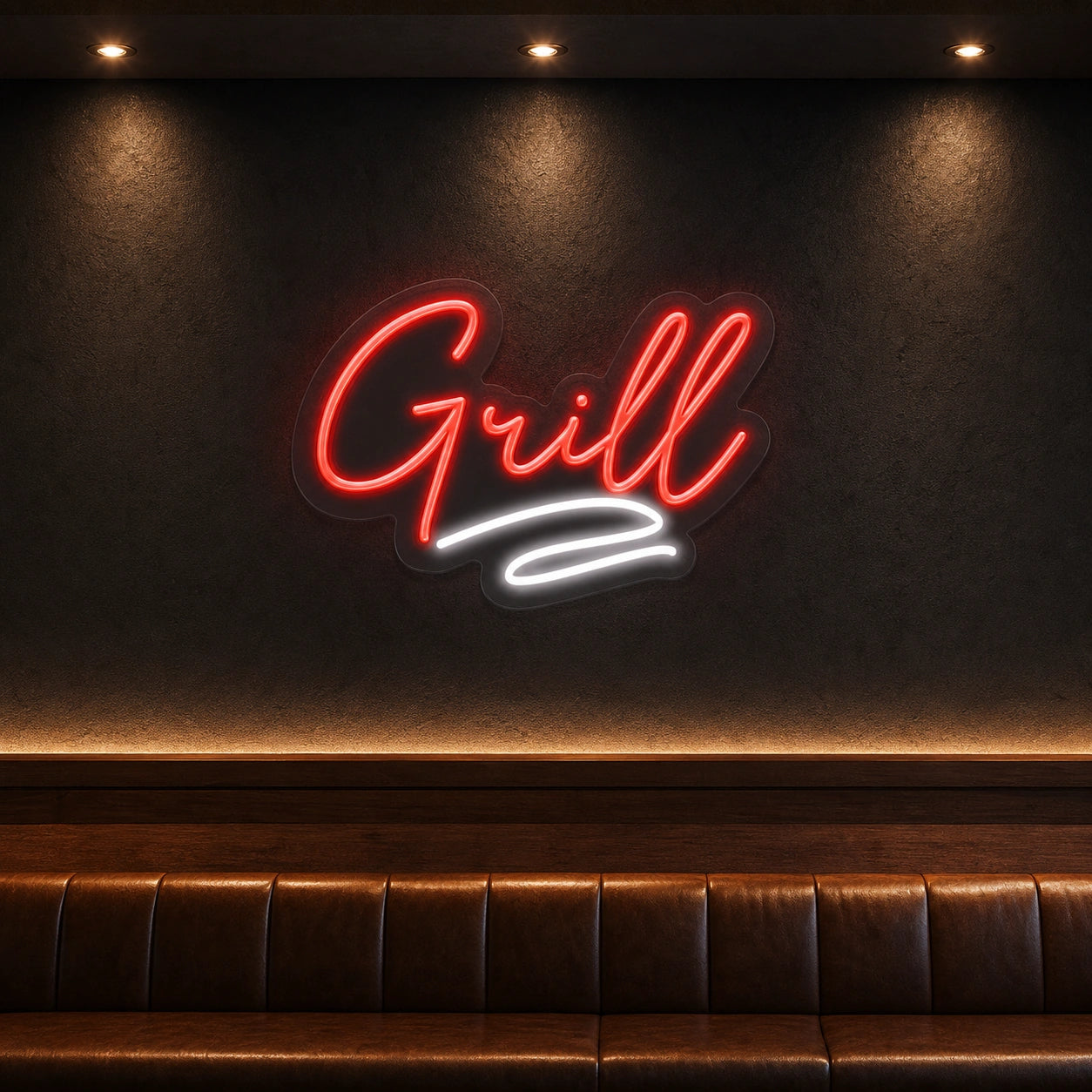 Grill Script LED Neon Sign Home Garage Wall Decoration high-converting product image