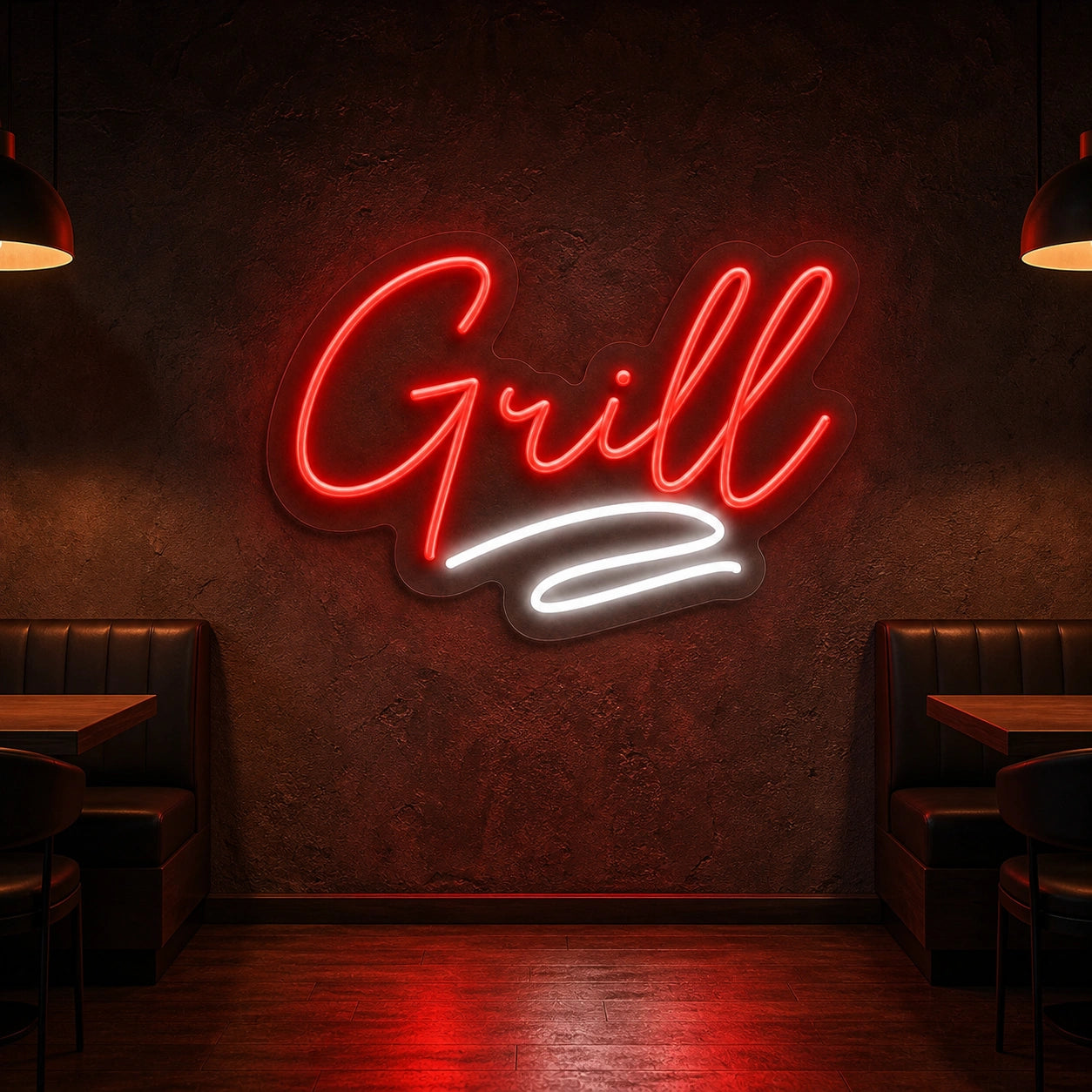 Grill Script LED Neon Sign Man Cave Neon Sign high-converting product image