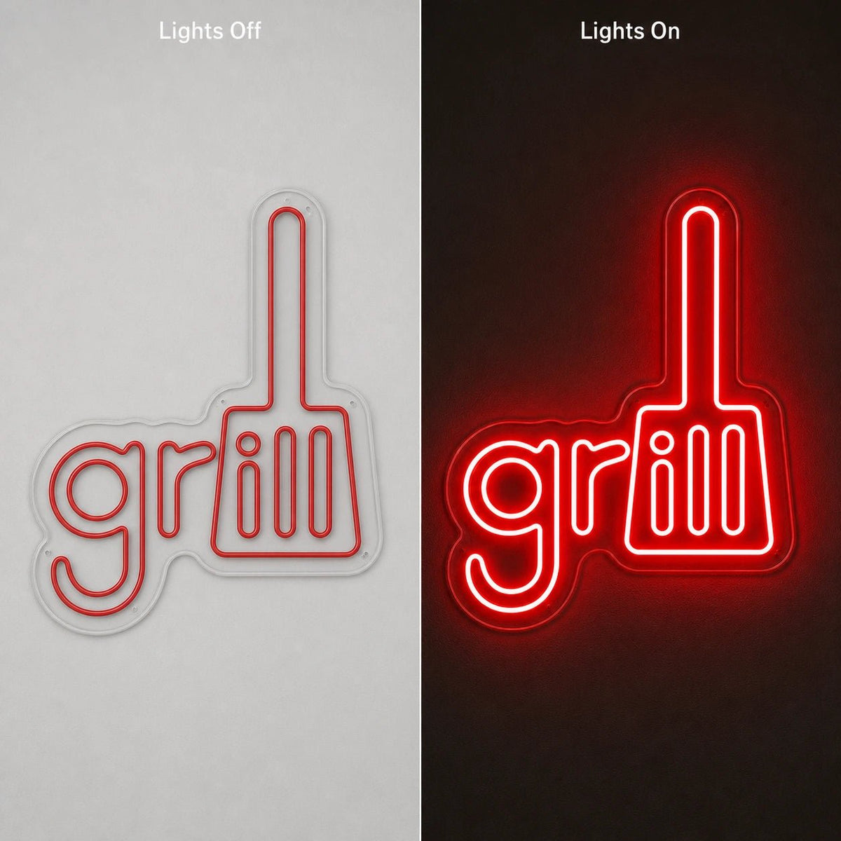 Grill Spatula LED Neon Sign Man Cave Neon Sign - Shineneon