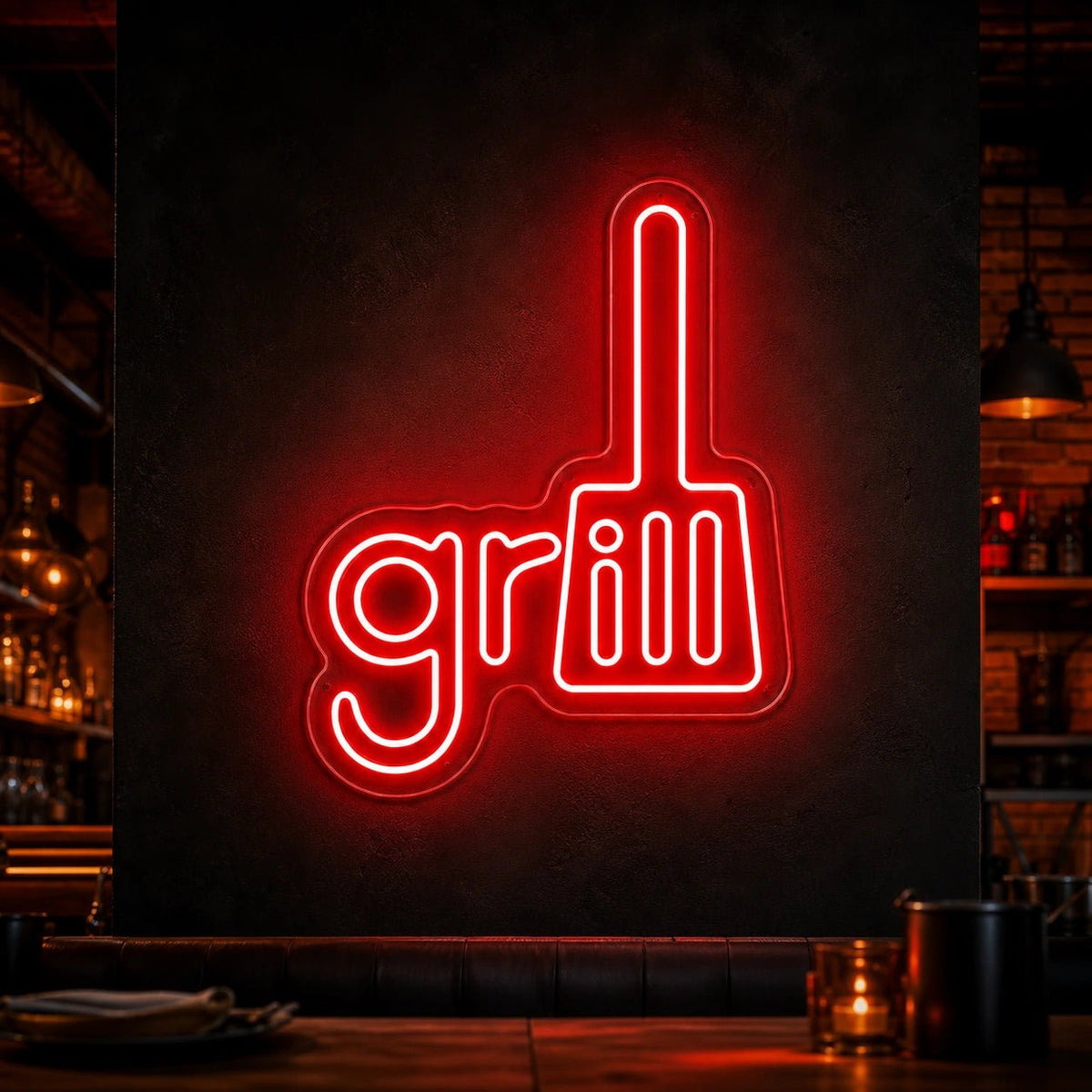 Grill Spatula LED Neon Sign Man Cave Neon Sign - Shineneon