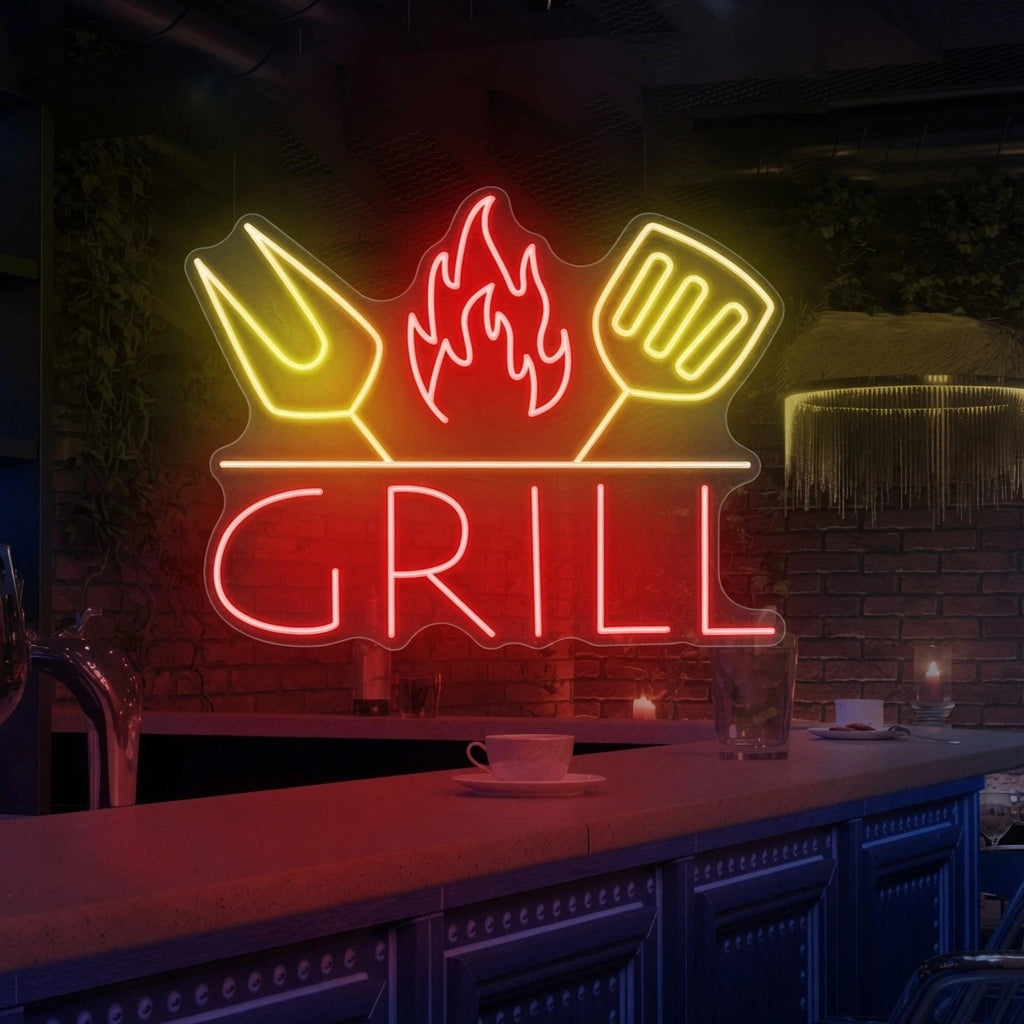 Grill Wall Decor LED Neon Sign - 01 Original Product Image