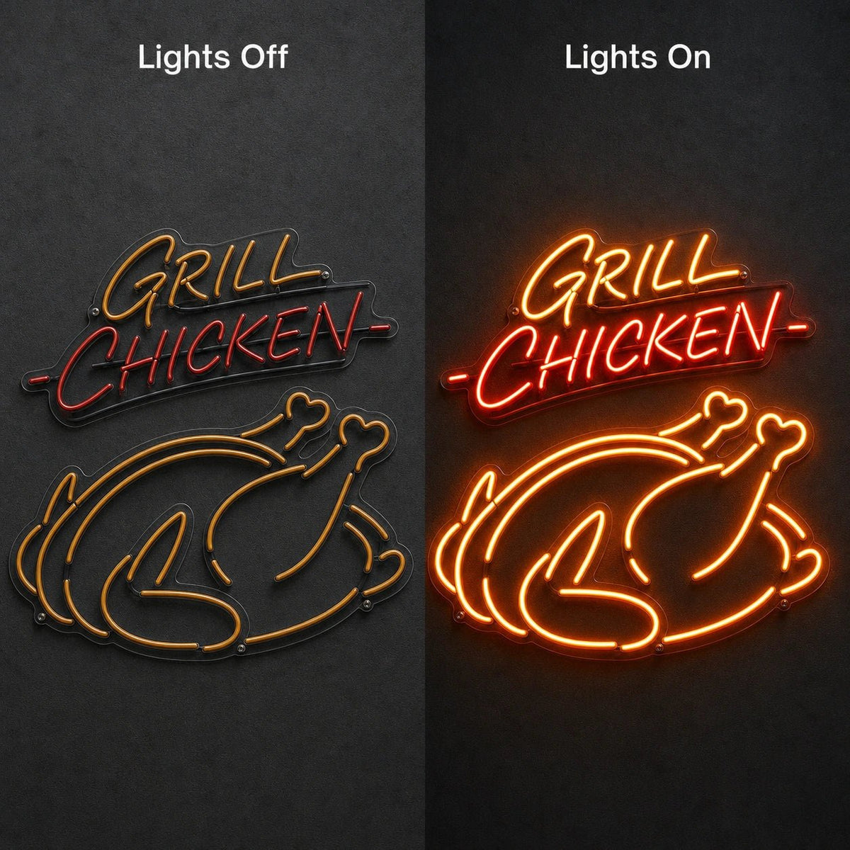 Grilled Chicken LED Neon Sign - Shineneon