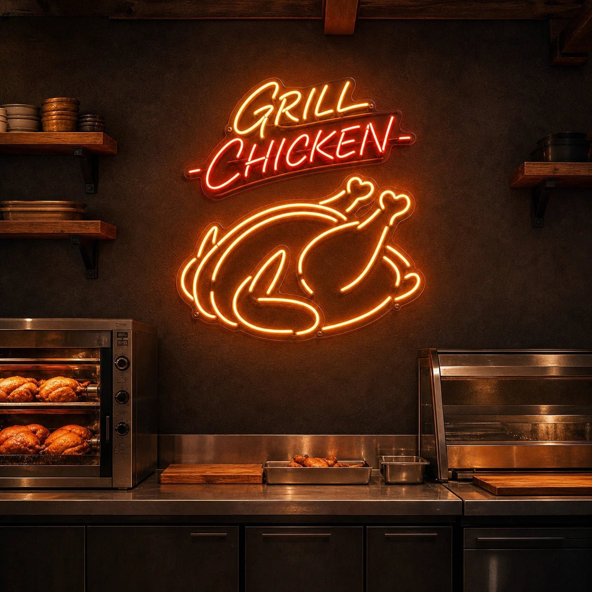 Grilled Chicken LED Neon Sign - Shineneon