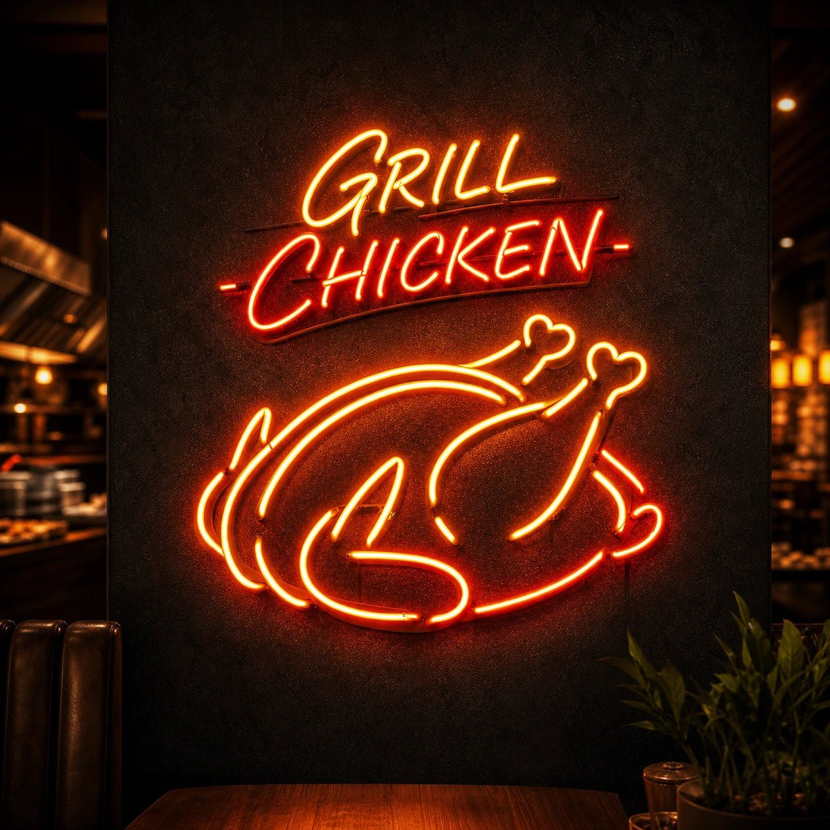 Grilled Chicken LED Neon Sign Man Cave Neon Sign - Shineneon