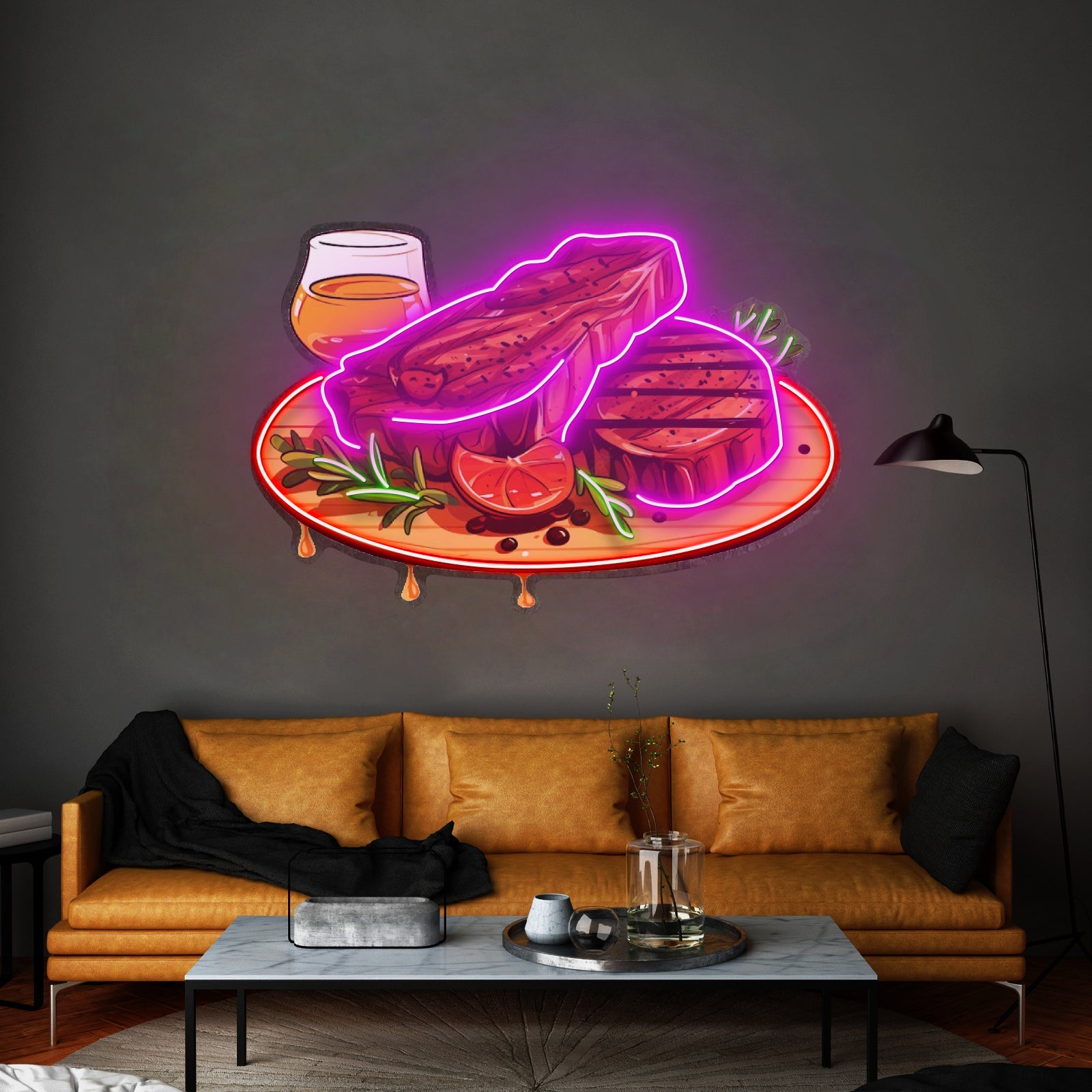 Grilled Meat Isolated Led Neon Sign Light Custom Led Signs - Shineneon