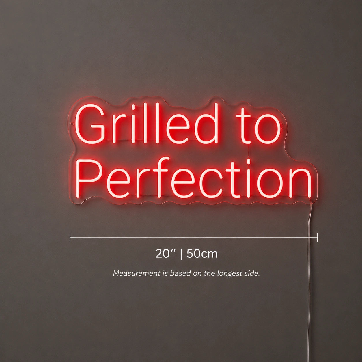 Grilled To Perfection Neon Sign LED Neon Sign size image