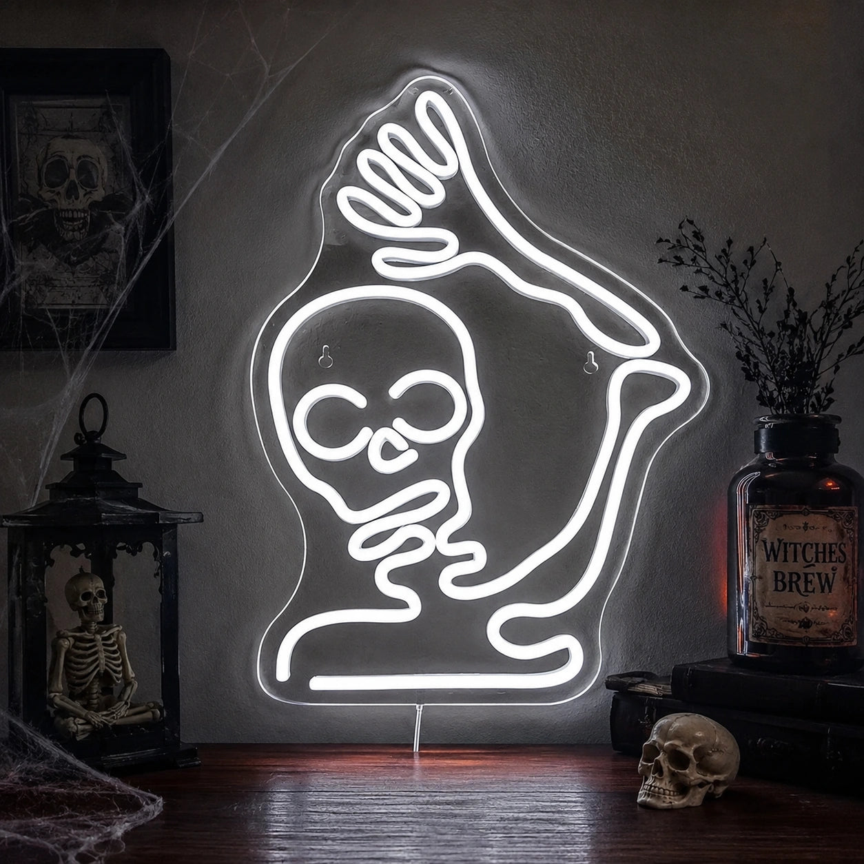 Grim Reaper Scythe LED Neon Sign size image