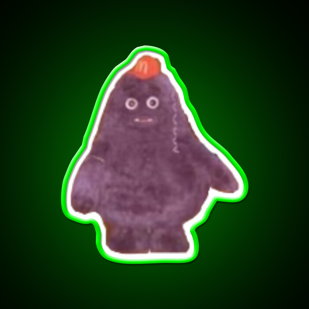 Grimace Birthday Fast Food Led Neon Sign For Burger Place Rgb Color