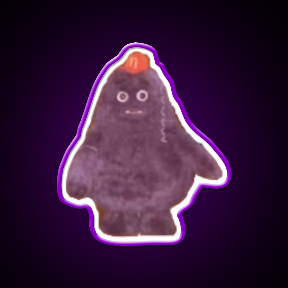 Grimace Birthday Fast Food Led Neon Sign For Burger Place Rgb Color