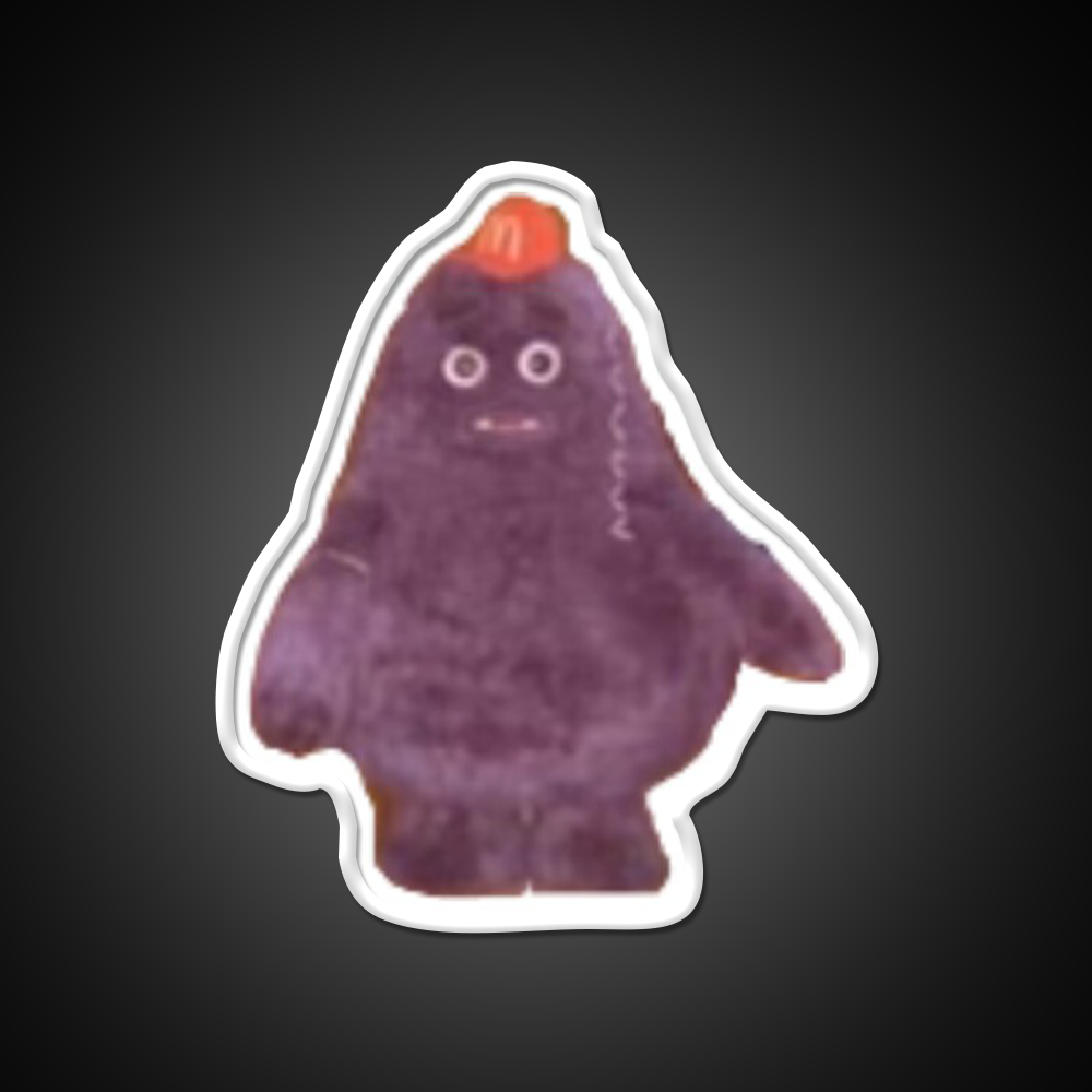 Grimace Birthday Fast Food Led Neon Sign For Burger Place Rgb Color