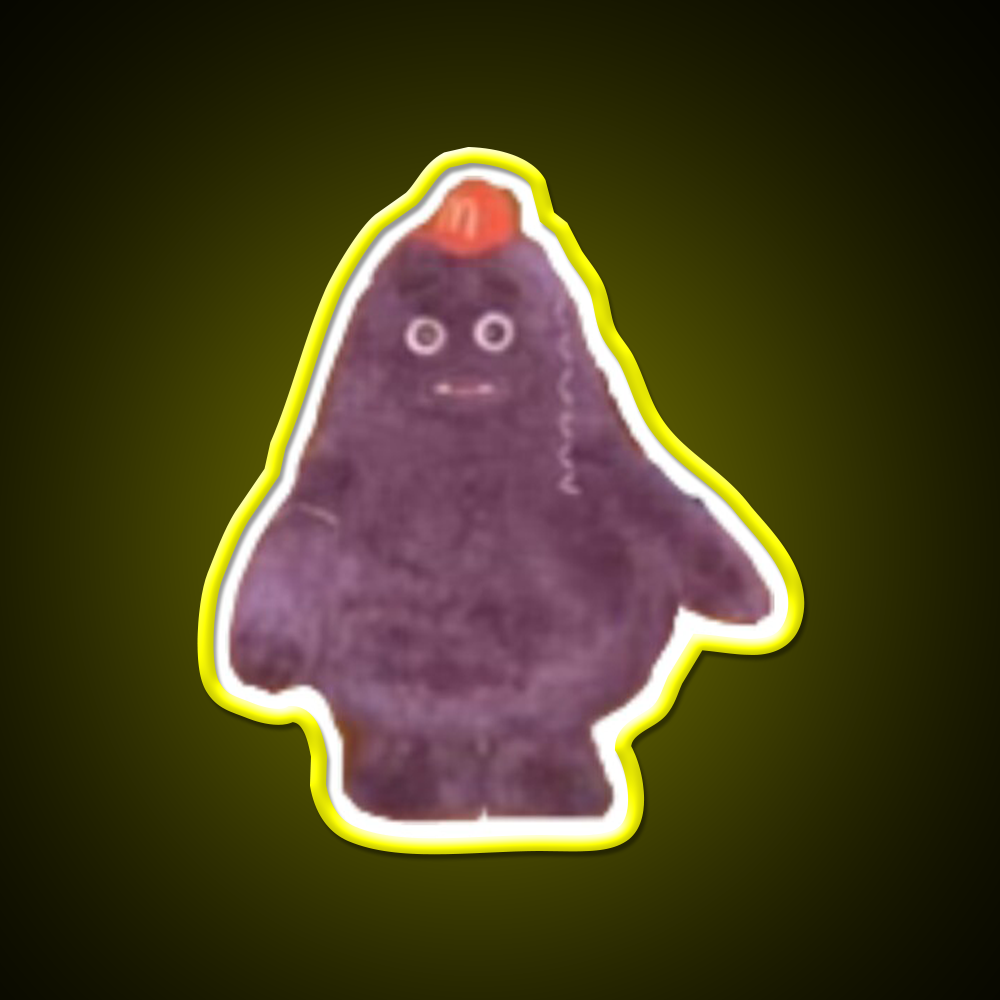 Grimace Birthday Fast Food Led Neon Sign For Burger Place Rgb Color