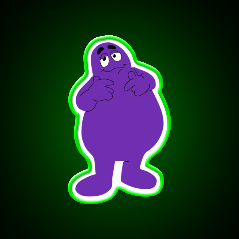 Grimace Fast Food Led Neon Sign For Burger Place Rgb Color