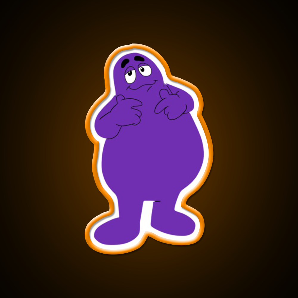 Grimace Fast Food Led Neon Sign For Burger Place Rgb Color