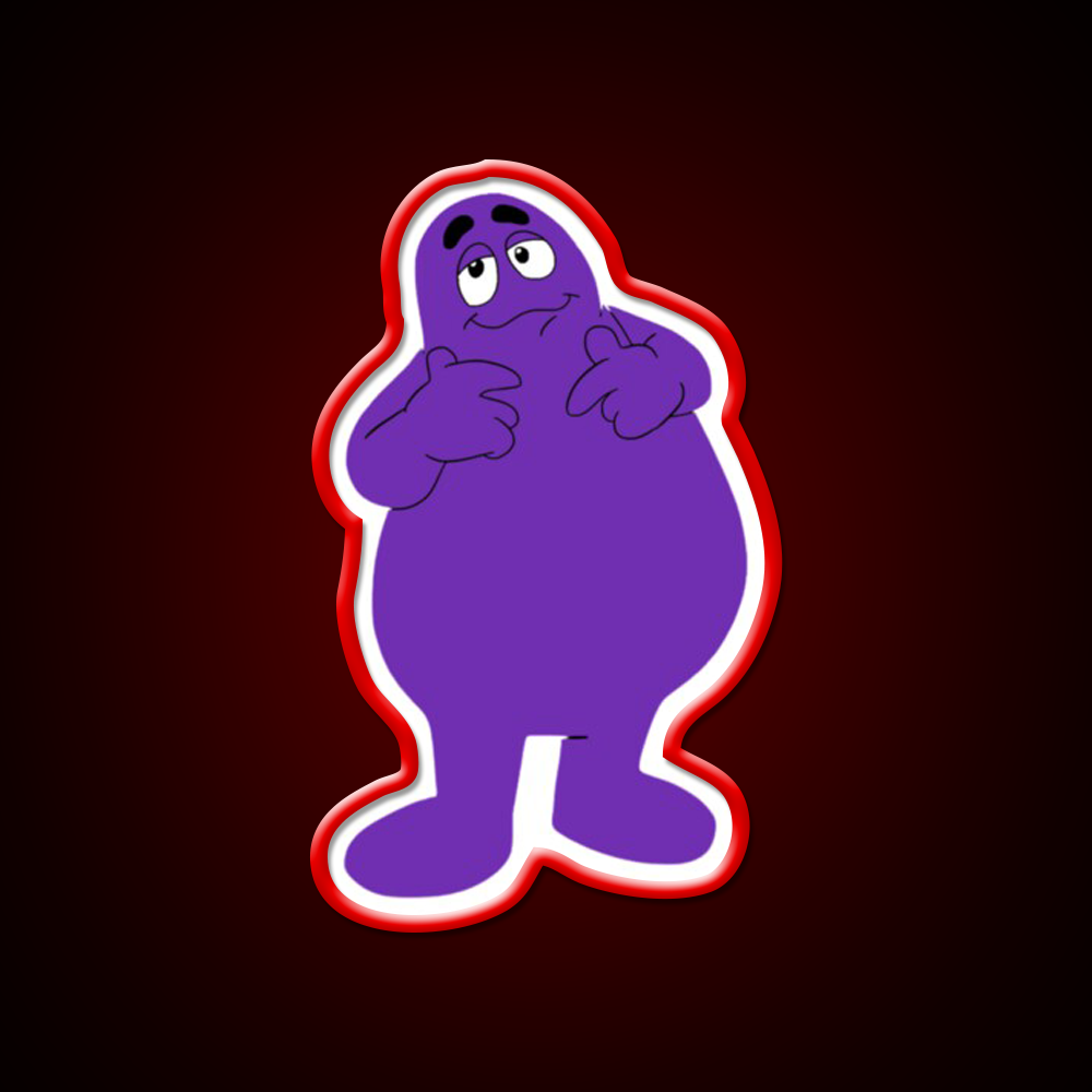 Grimace Fast Food Led Neon Sign For Burger Place Rgb Color