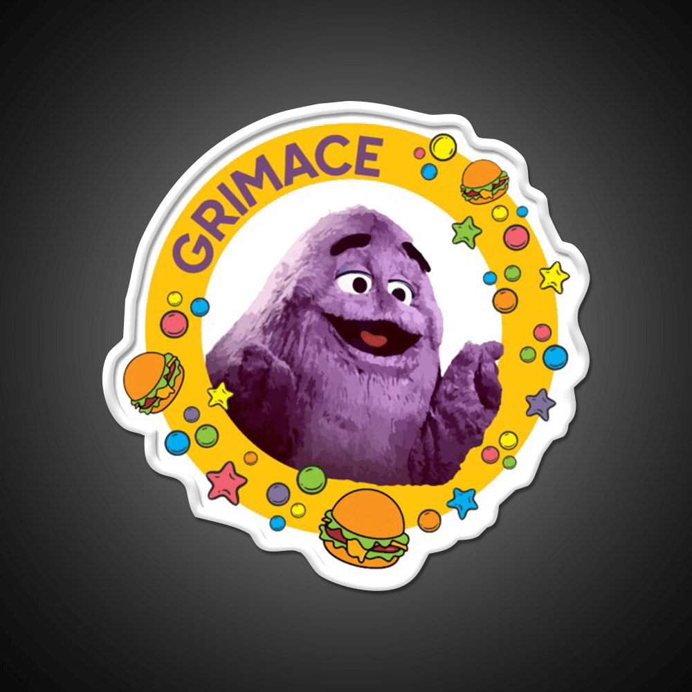 Grimace Fast Food Led Neon Sign For Burger Place Wall Art Rgb Color - Shineneon